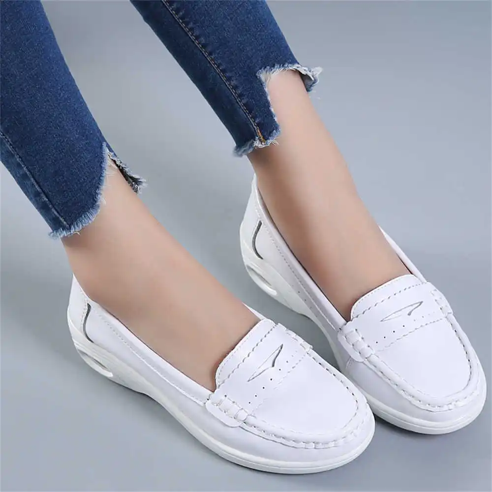 Classic Tech Office Number - Thick Sole Slipon White Trainers For