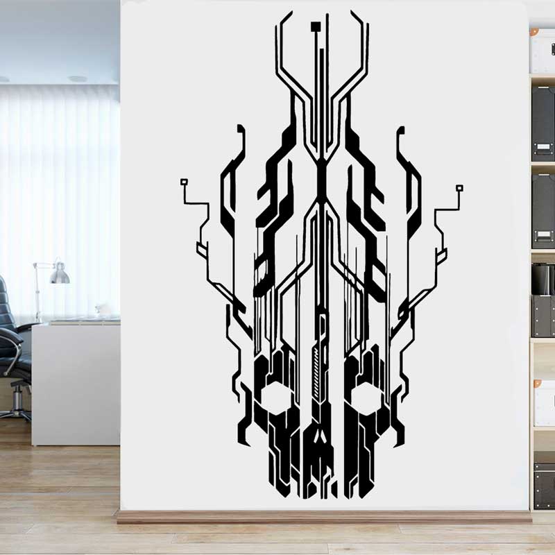 Office Tech Decor - Chip Mạch Tech Đầu Lâu Vinyl