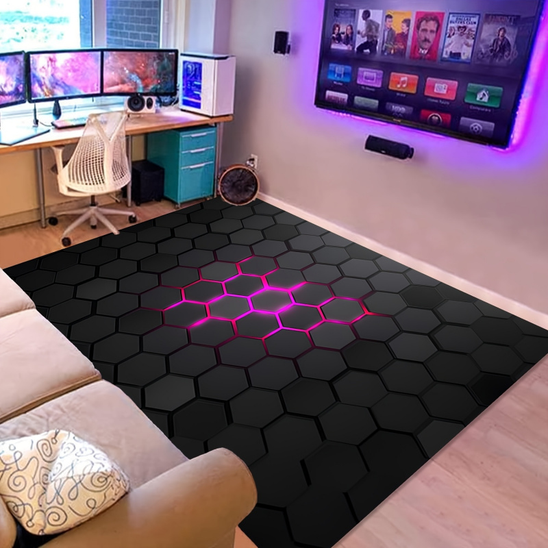 Office Tech Decor - VIKAMA Tech-Style Carpet: Anti-Slip, Noise-Reducing Floor