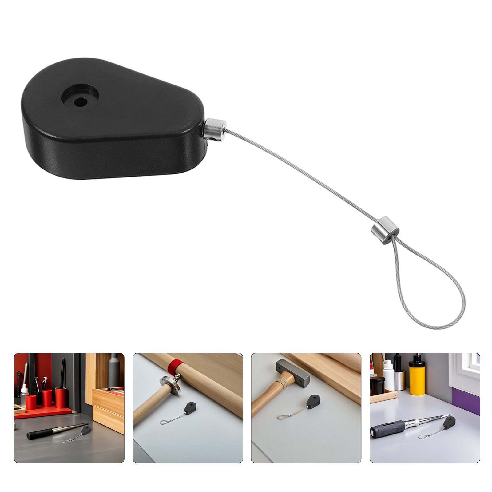 Cable Lock Laptop - 4Pcs Retractable Telescopic Anti-Theft Cable Lock
