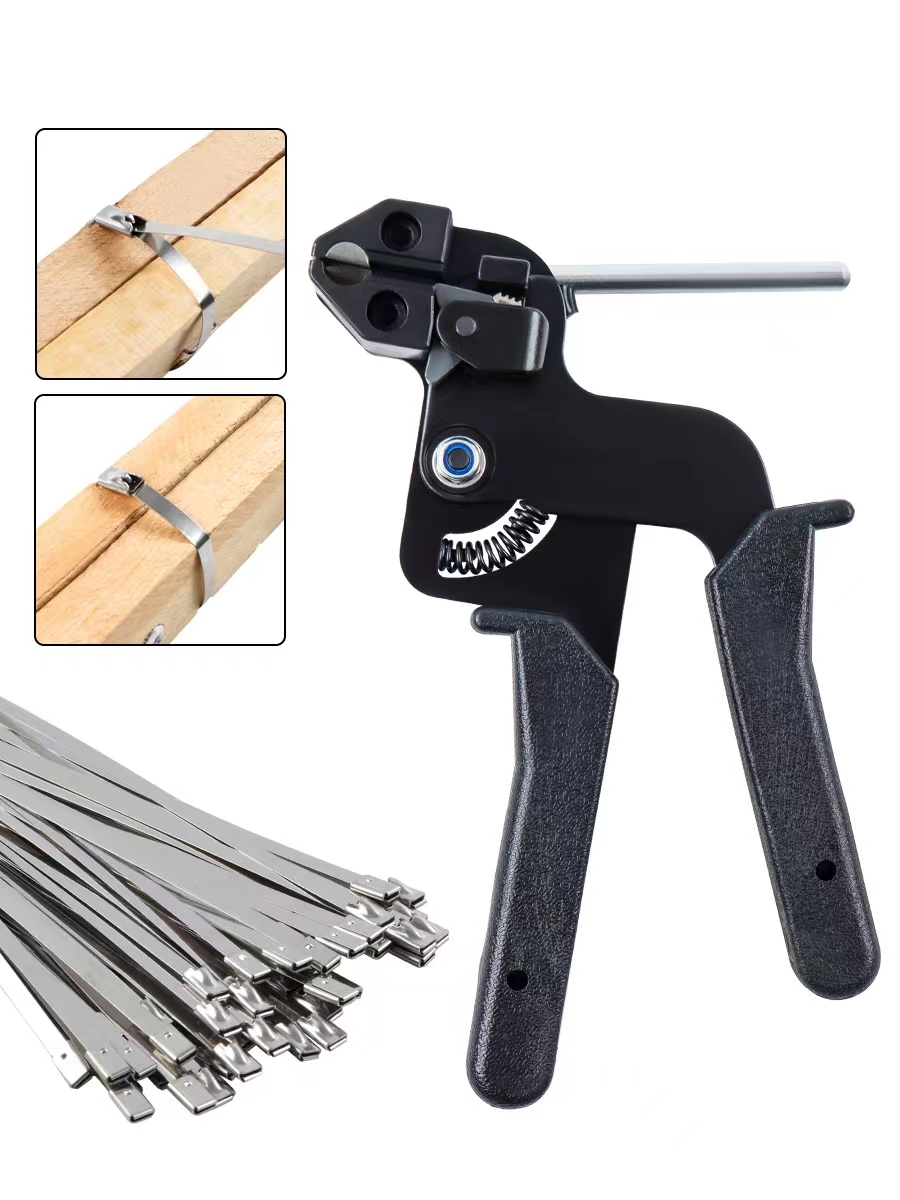 Tape Gun Dispenser - Cable Ties Plier Fastening Strap Cutting
