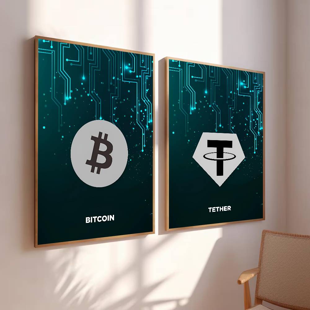 Tech Circuit Crypto Symbol Pos - đánh giá và giá Office Tech Decor