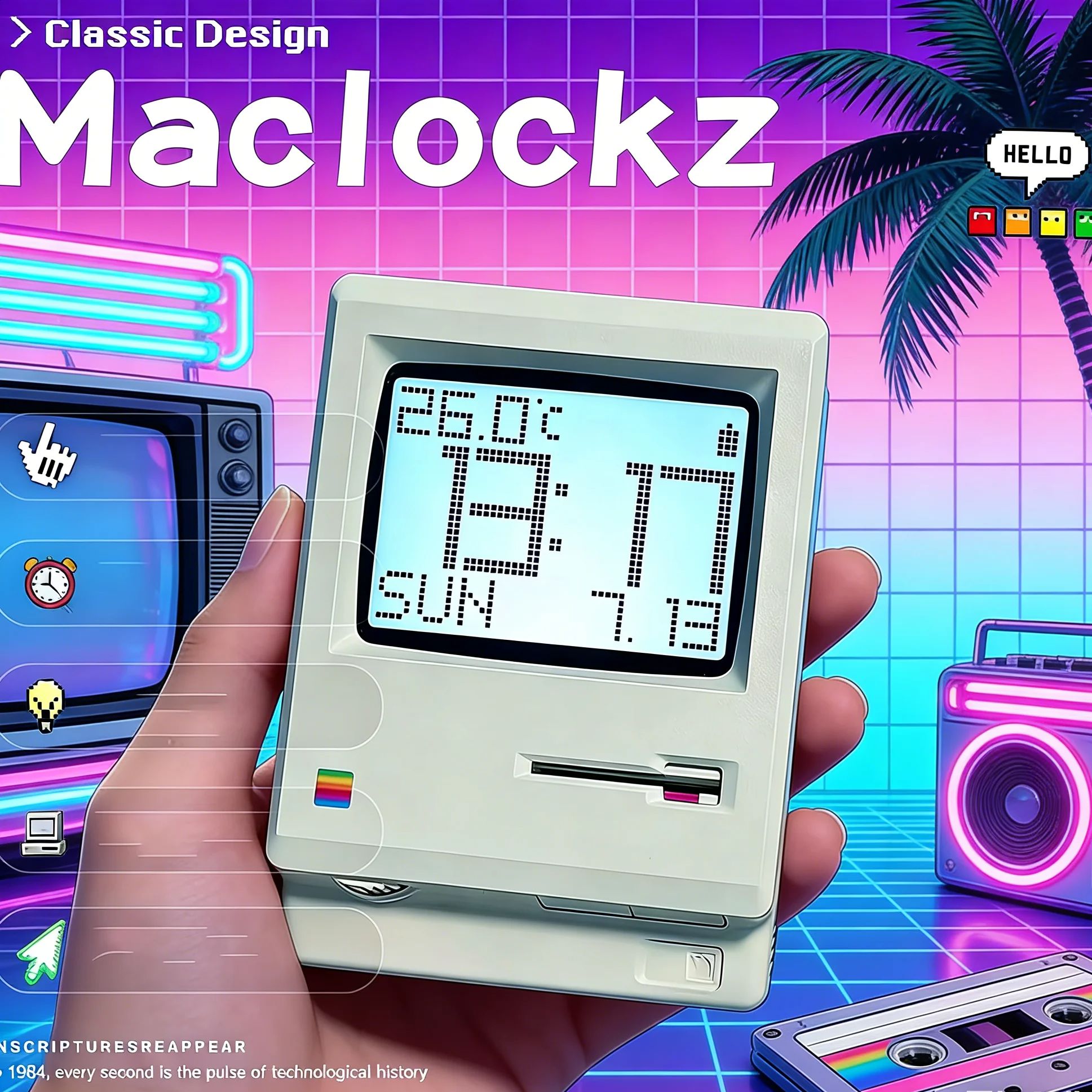 Retro Nostalgic Maclock Alarm  - đánh giá và giá Office Tech Decor