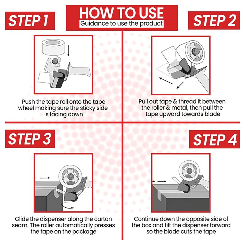 ABVG-2PC Packaging Tape Dispen - đánh giá và giá Tape Gun Dispenser