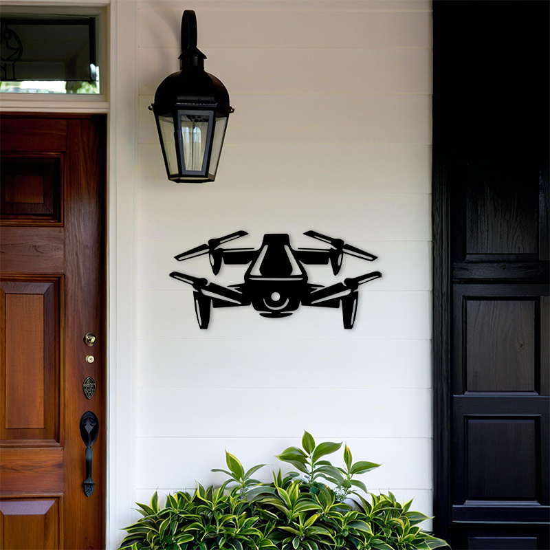 2D Flat Drone Silhouette Metal - đánh giá và giá Office Tech Decor