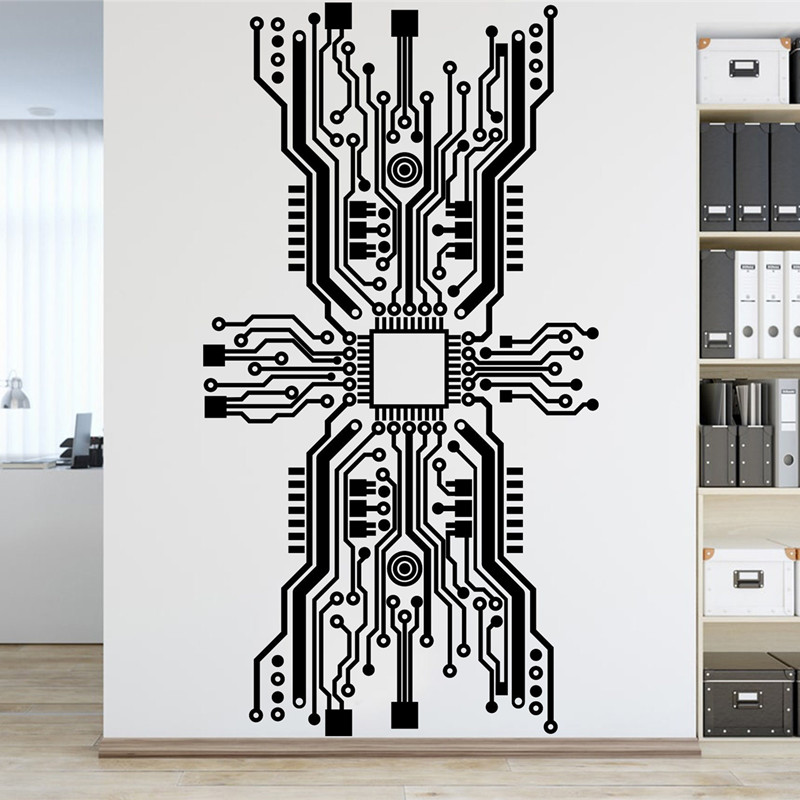 Circuit Board Chip Wall Sticke - đánh giá và giá The Office It Tech